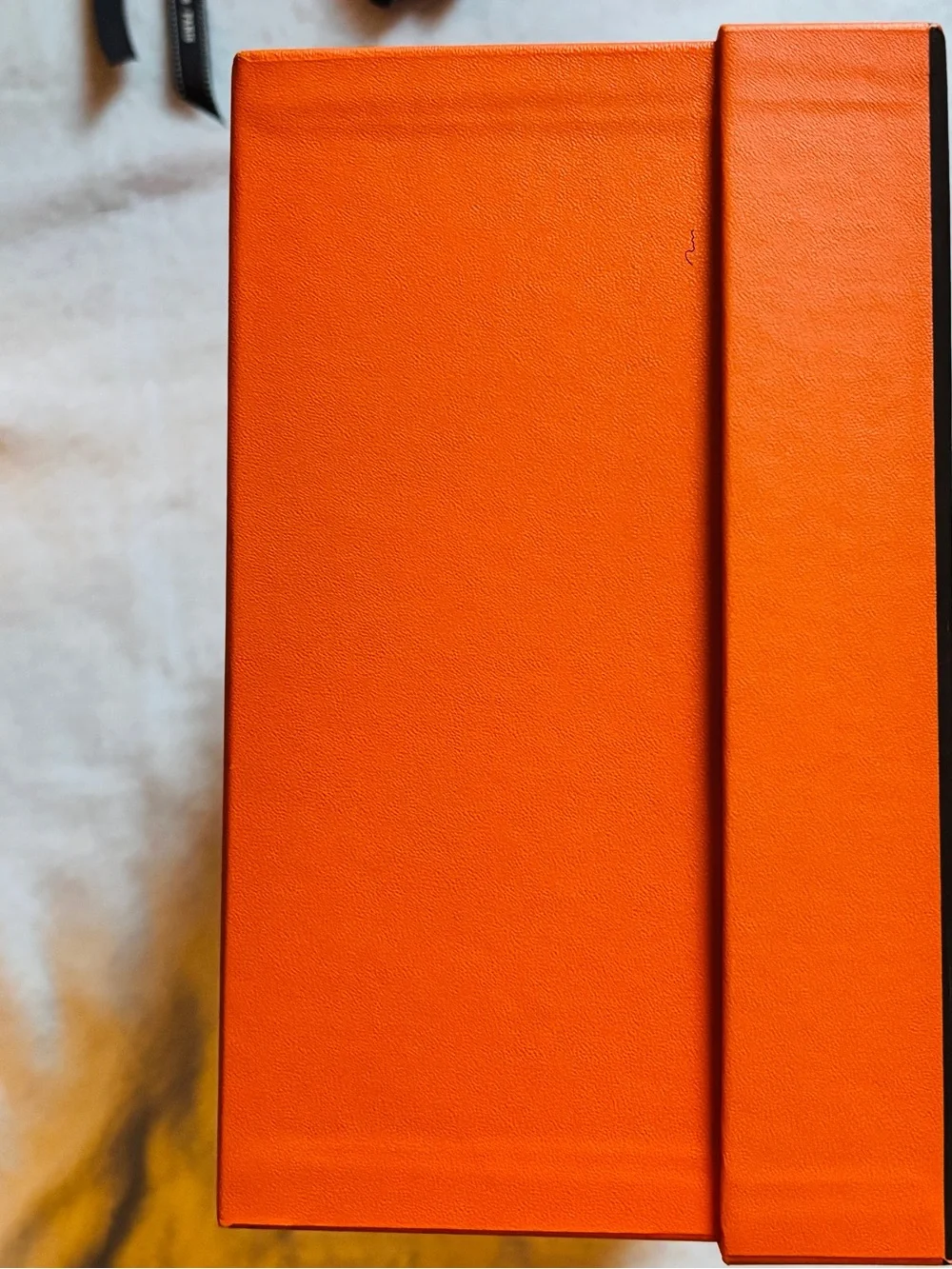 Hermès Paris Orange Shoe Box Ribbon Le Jean Care Booklet Packaging